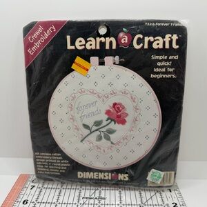 Dimensions Learn a Craft Embroidery Kit - Pink and White